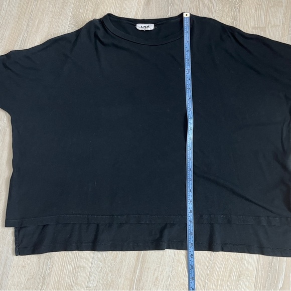 LNA Dolman Sleeve Black Tee 3/4 Sleeve Top 100% Cotton Size Small - Picture 8 of 9